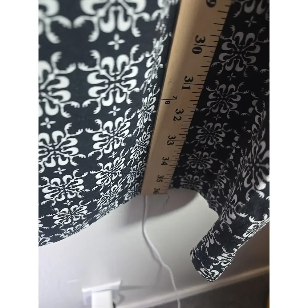 Concepts Shift Dress Womens 4X Plus Black White Geometric Print 3/4 Sleeve Boho - Picture 6 of 7